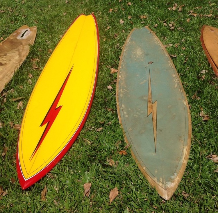 Restoration and repair of a vintage surfboard at Melbourne Surfboard Repairs.